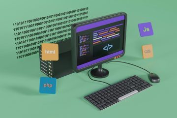 a computer on a desk